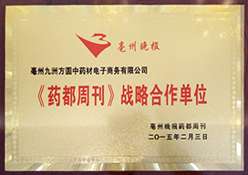 《药都周刊》战略合作单位